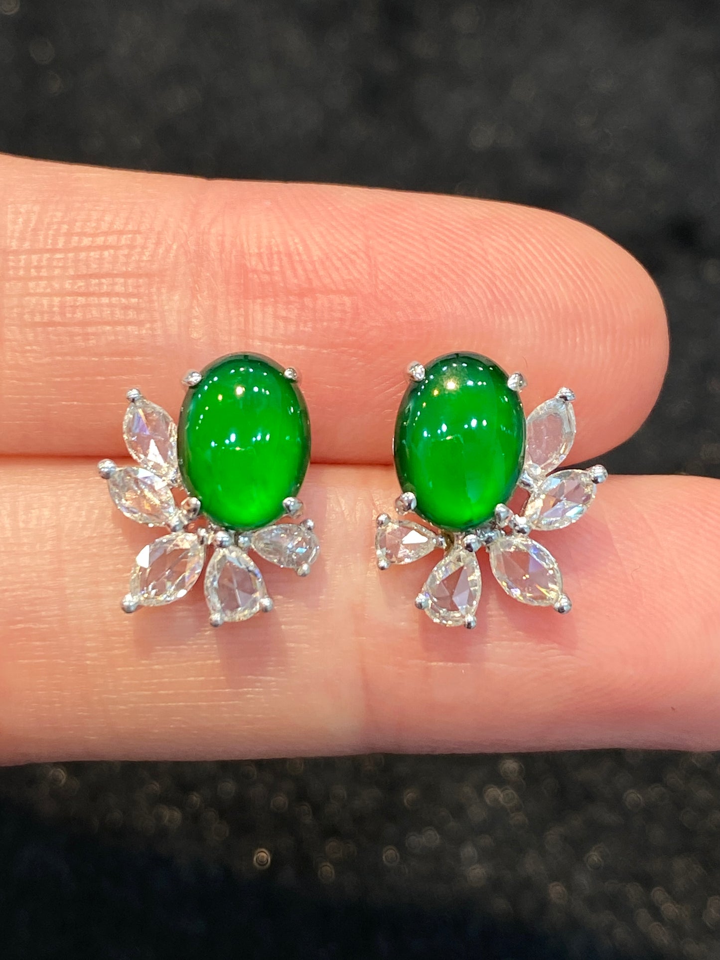 Natural Type A Jadeite Earrings