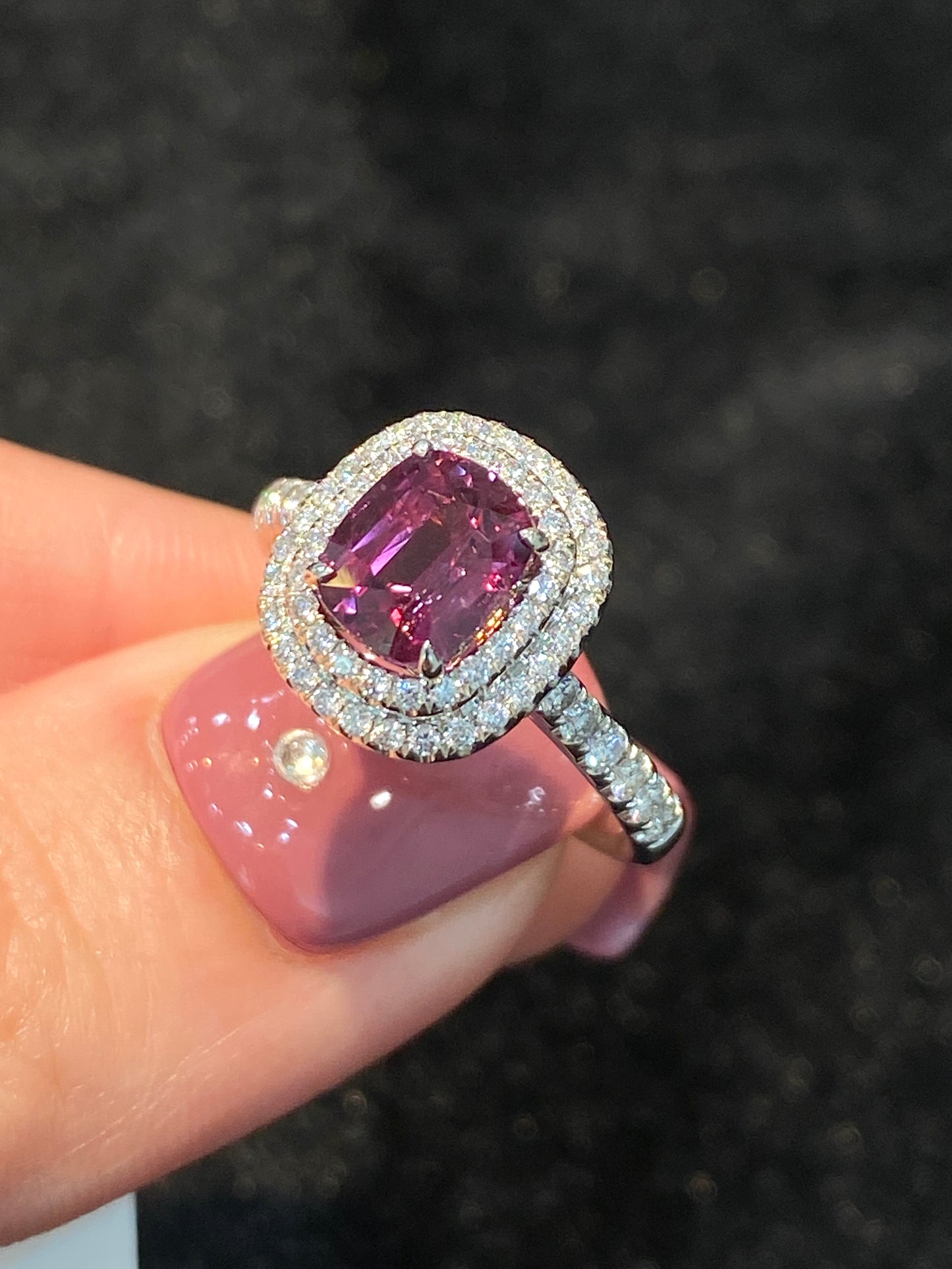 Natural Pink Sapphire 1.74ct Ring