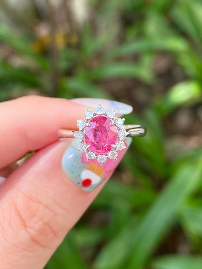 Natural Pink Spinel 1.13ct Ring