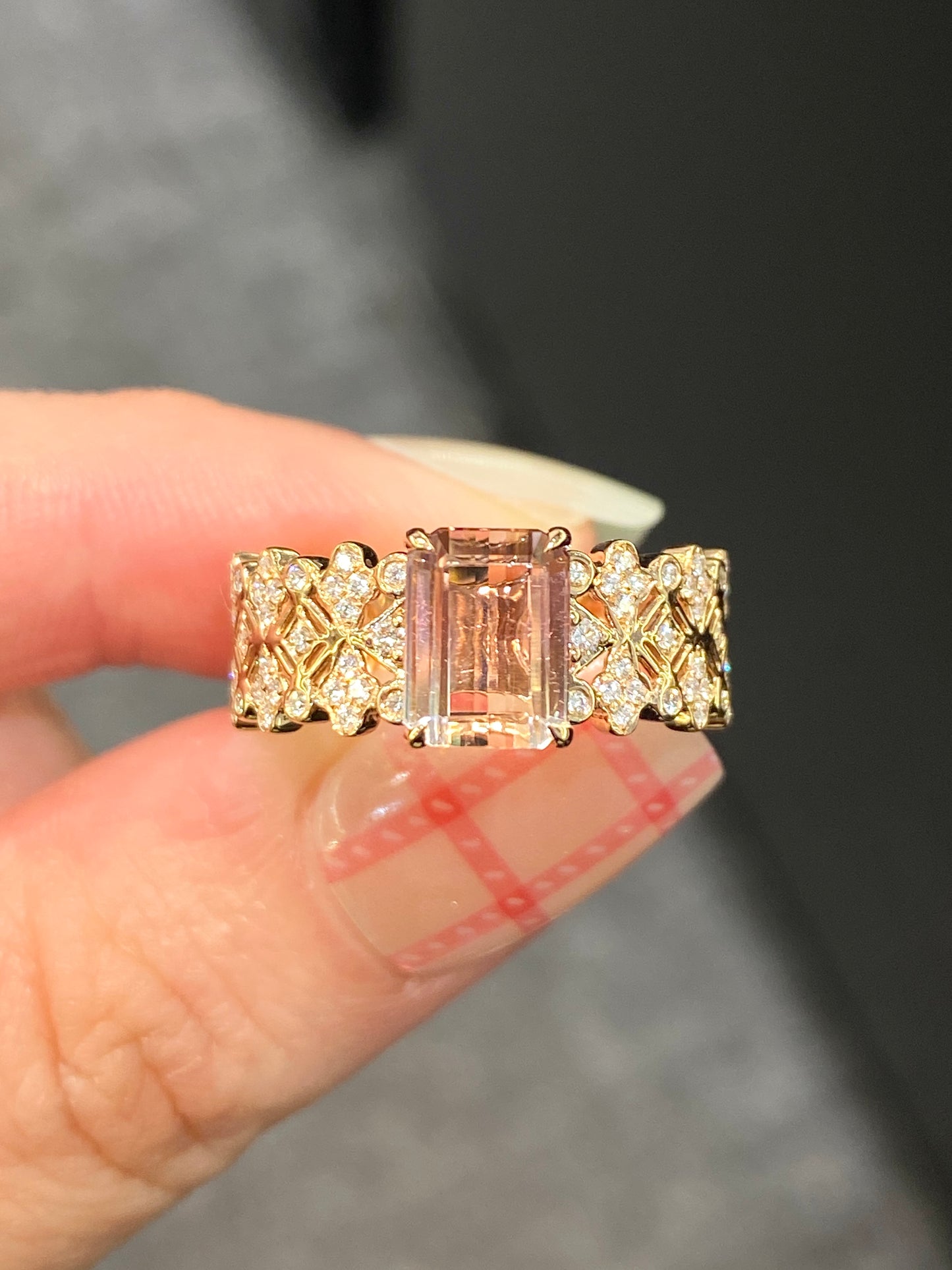 Natural Bi-color Tourmaline 1.82ct Ring