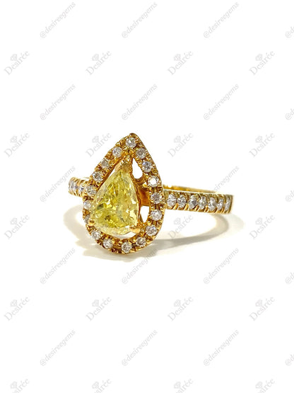 Natural Yellow Diamond 1.00ct Ring