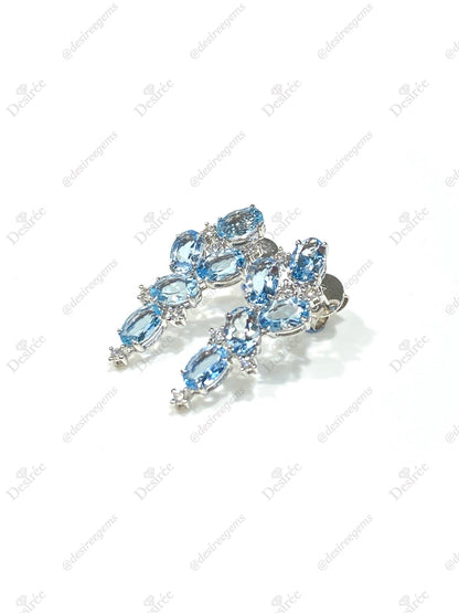Natural Aquamarine Earrings 3.54ct