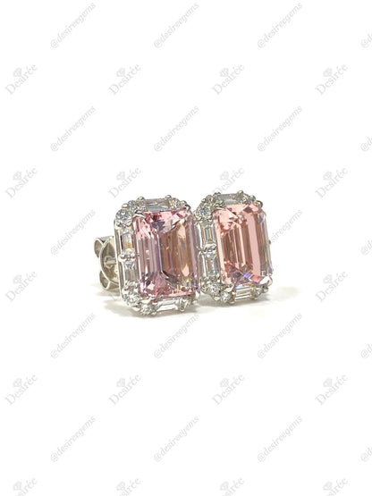 Natural Morganite 4.38ct Earrings