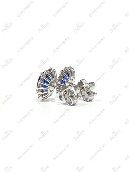 Blue Sapphire 2.18ct Earrings
