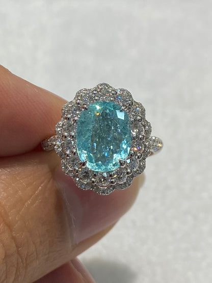Natural Paraiba Tourmaline 2.44ct Ring