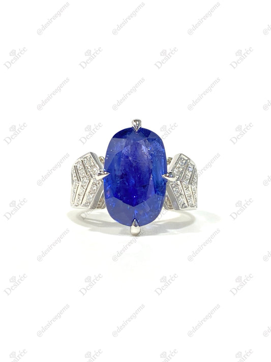 Natural Cornflower Blue Sapphire 6.90ct Ring