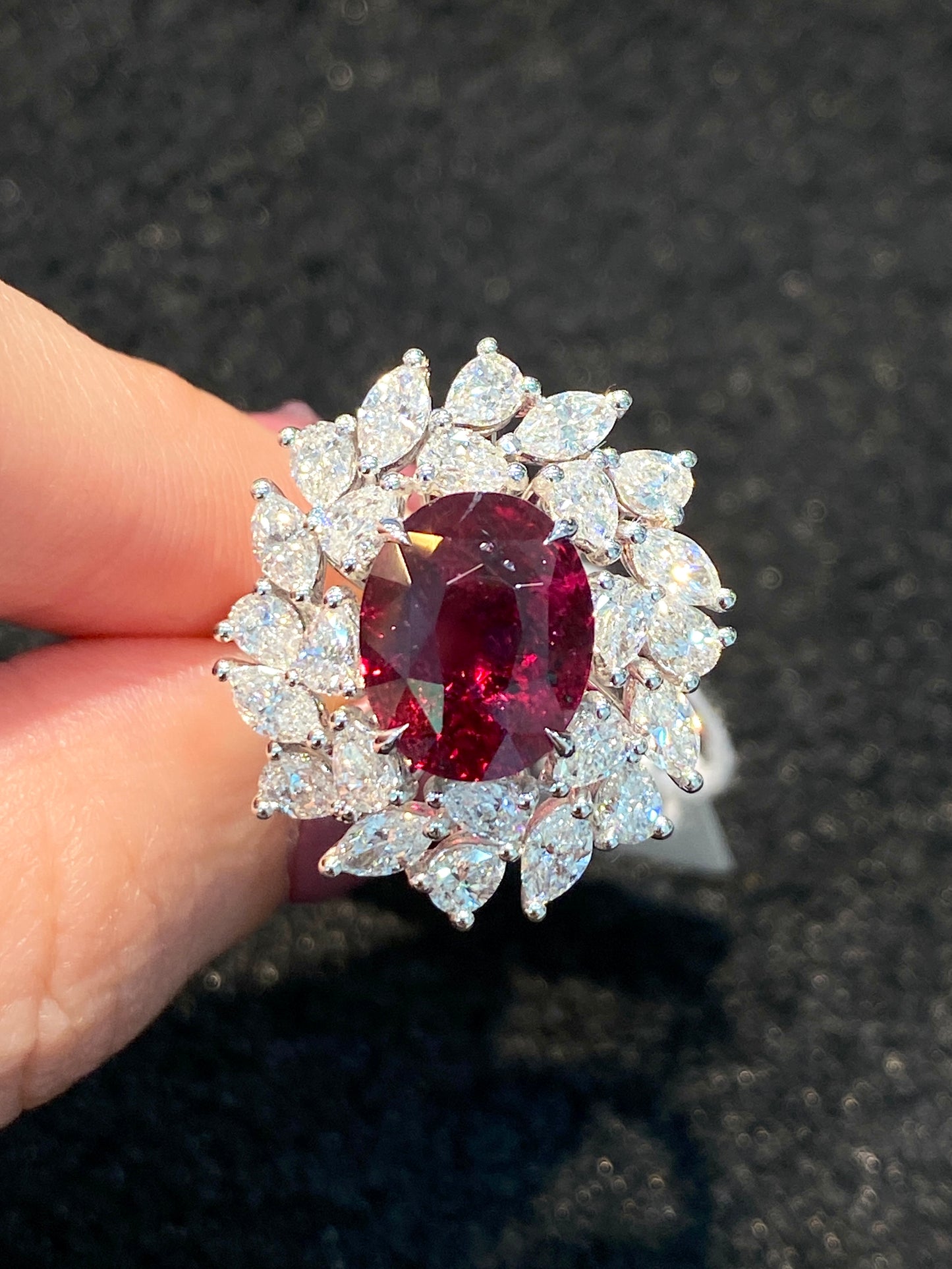 Natural Unheated Ruby 5.05ct Ring