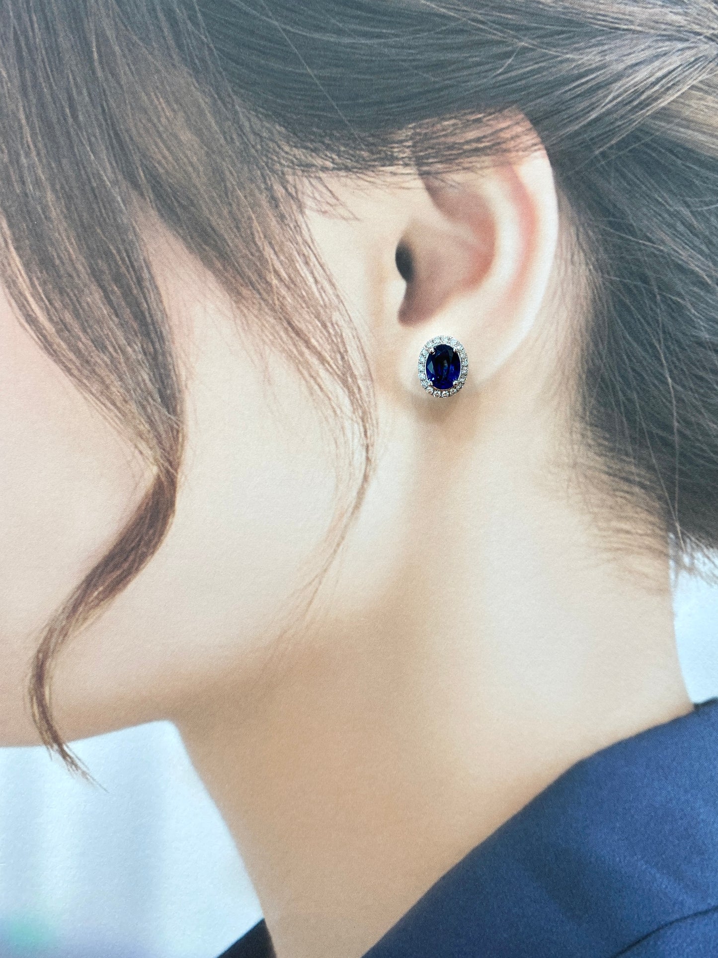 Natural Blue Sapphire Earrings 3.86ct