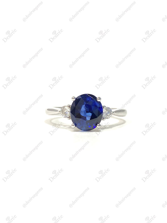 Natural Blue Sapphire 2.56ct Ring