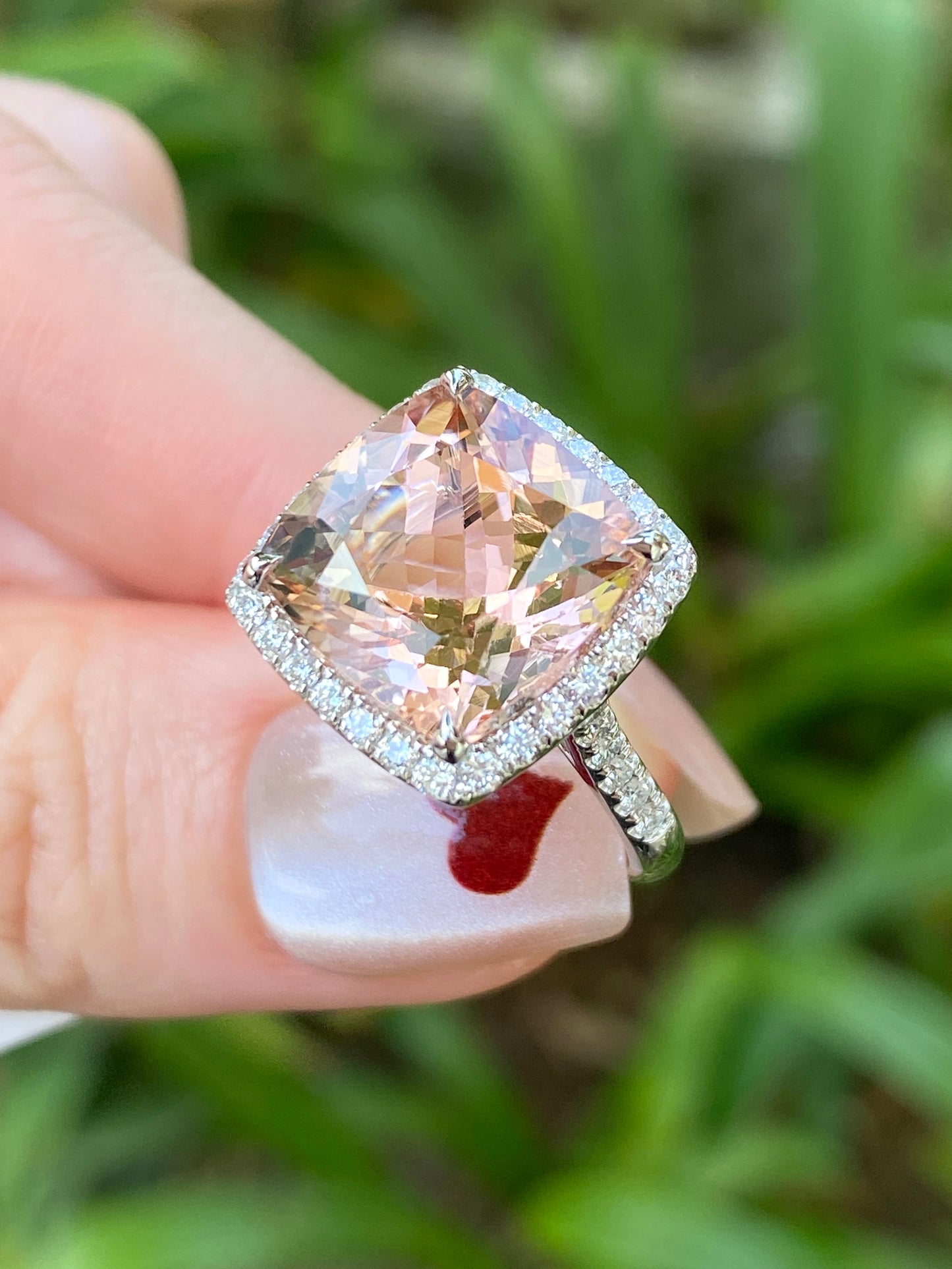 Natural Morganite 7.89ct Ring