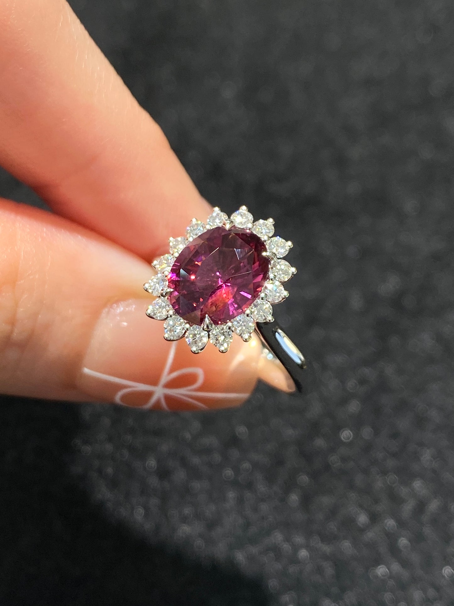 Natural Purple Spinel 2.24ct Ring