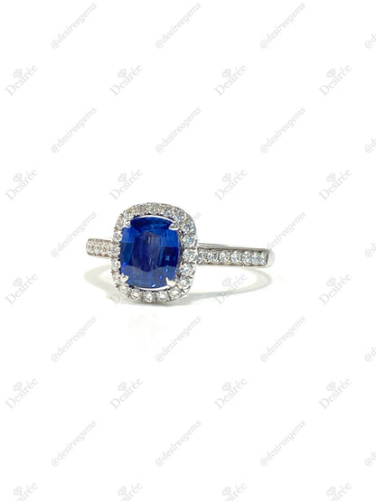 Natural Blue Sapphire 1.02ct Ring