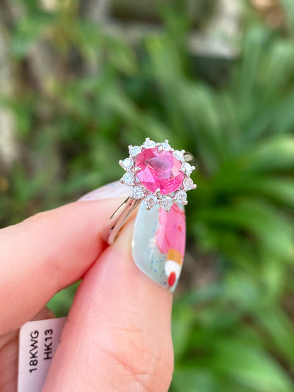Natural Pink Spinel 1.13ct Ring