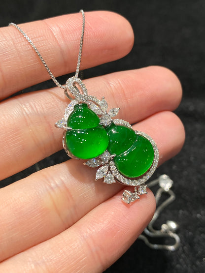 Natural Type A Green Jadeite Pendant