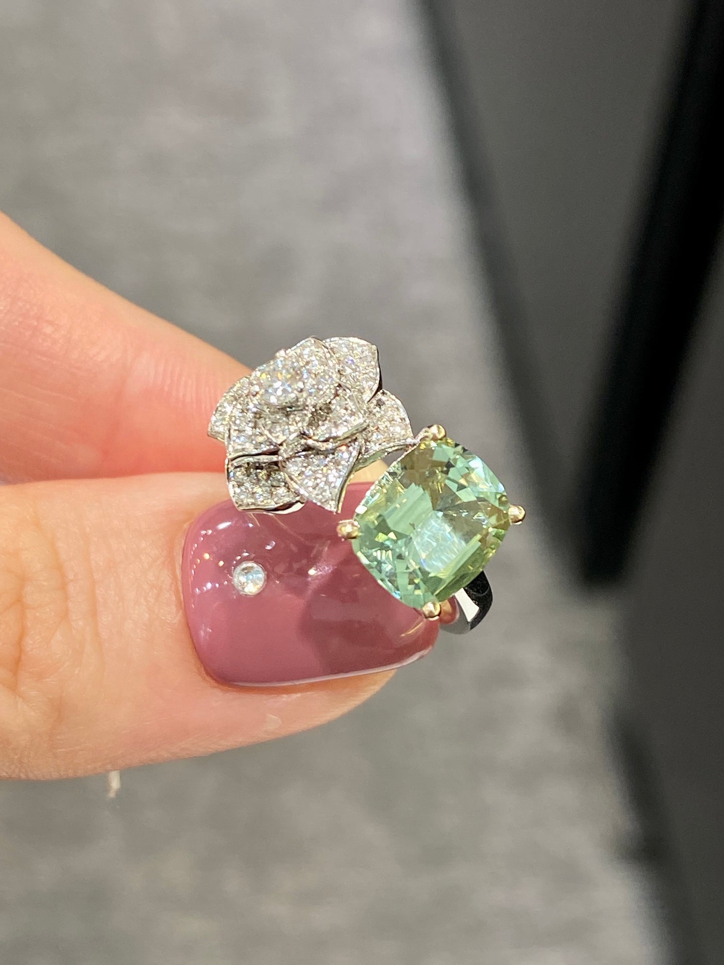 Natural Green Tourmaline 2.35ct Ring