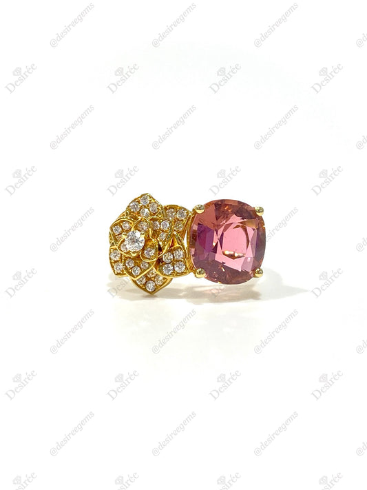 Natural Pink Tourmaline 3.56ct Ring