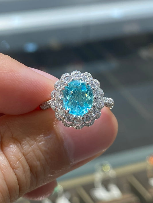 Natural Paraiba Tourmaline 1.81ct Ring