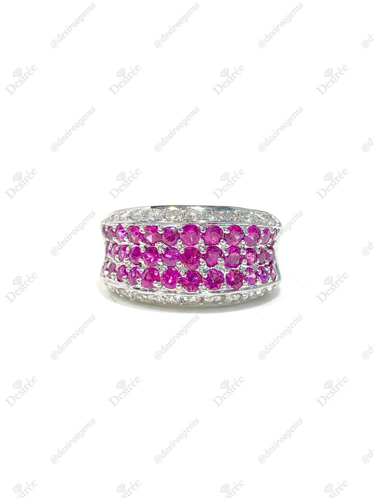 Natural Pink Sapphire 1.51ct Ring