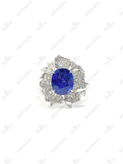 Natural Royal Blue Sapphire 2.98ct Ring