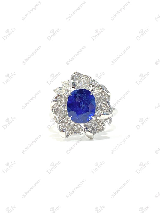 Natural Royal Blue Sapphire 2.98ct Ring