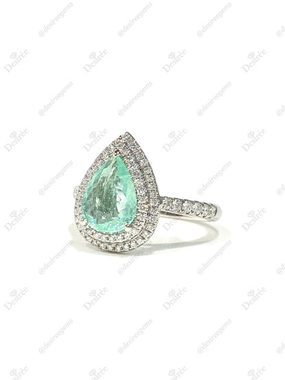 Natural Paraiba Tourmaline 1.20ct Ring