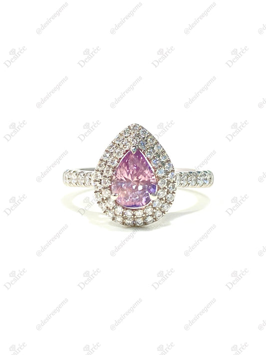 Natural Unheated Padparadscha Sapphire 1.22ct Ring