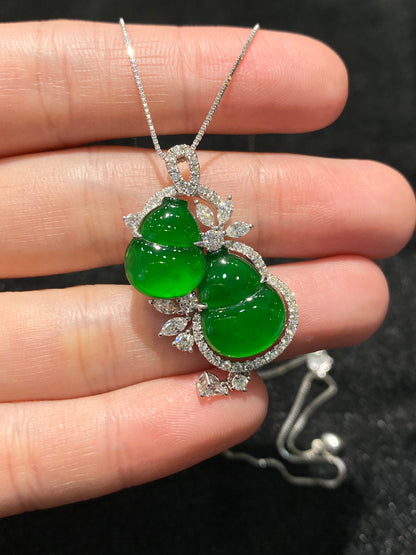 Natural Type A Green Jadeite Pendant