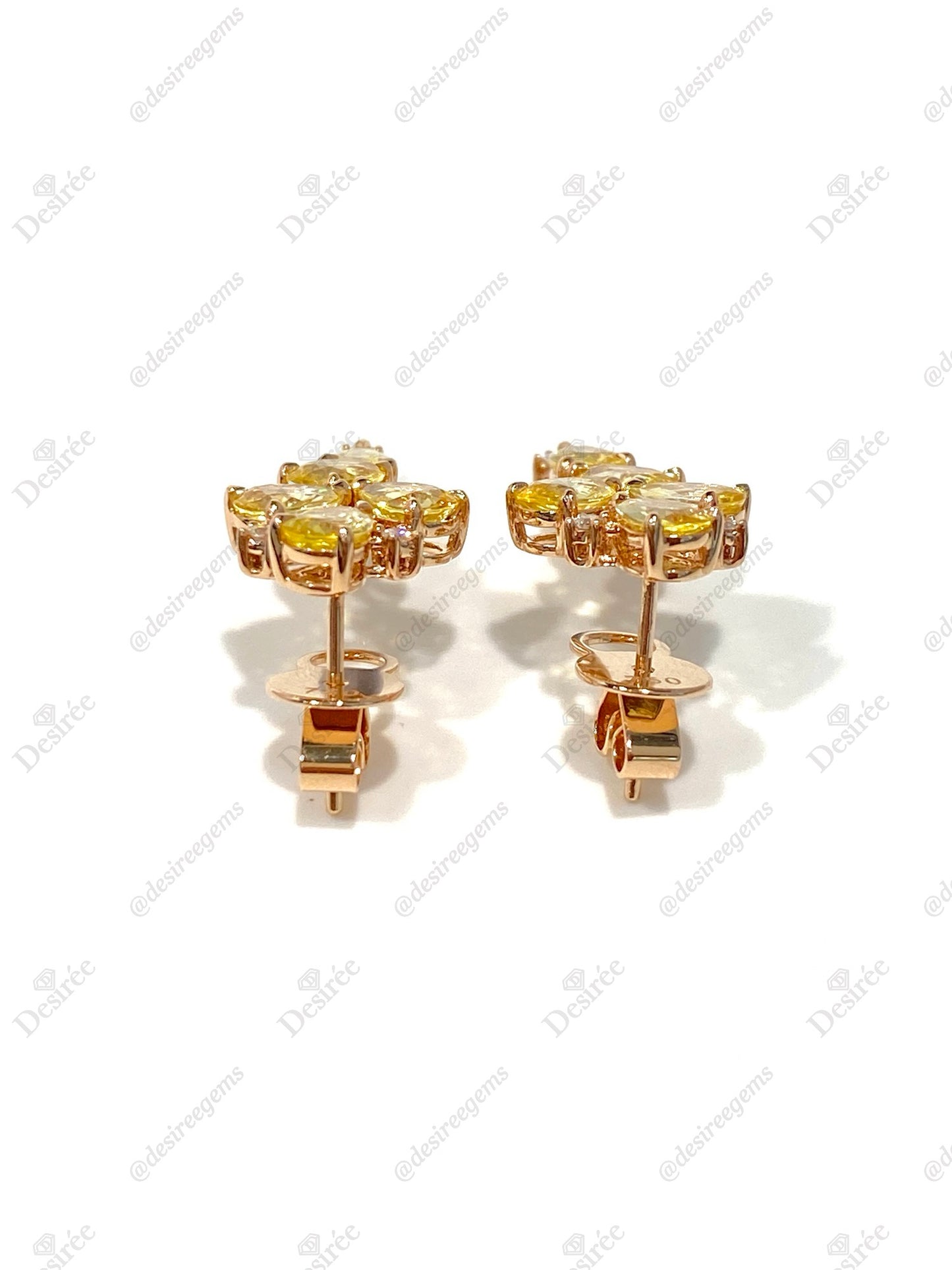 Natural Yellow Sapphire 4.05ct Earrings