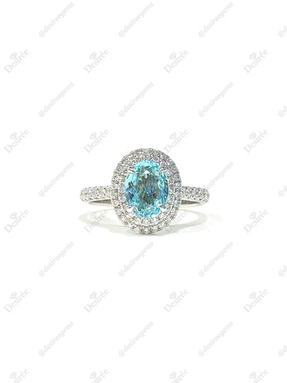 Natural Paraiba Tourmaline 0.91ct Ring