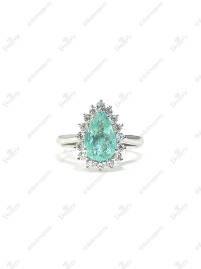 Natural Paraiba Tourmaline 1.49ct Ring
