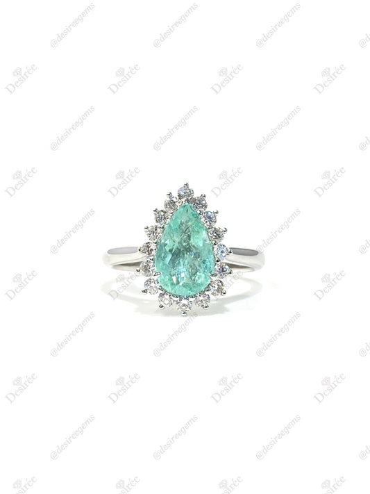 Natural Paraiba Tourmaline 1.49ct Ring