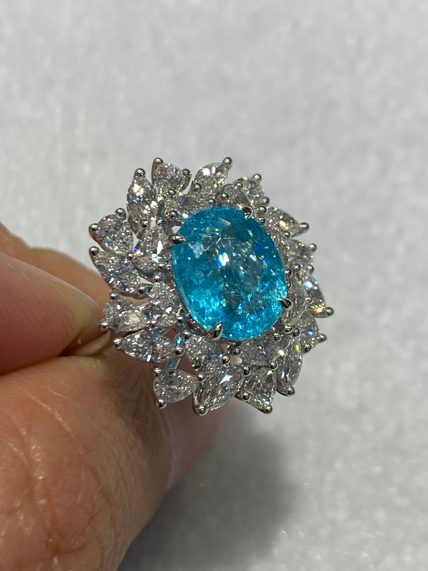 Natural Paraiba Tourmaline 3.32ct Ring