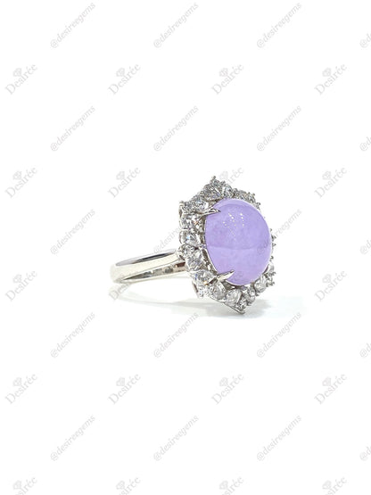 Natural Type A Lavender Jadeite Ring