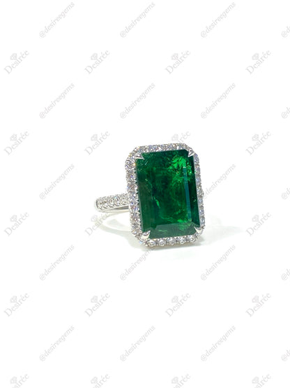 Natural Tsavorite Green Garnet 8.39ct Ring