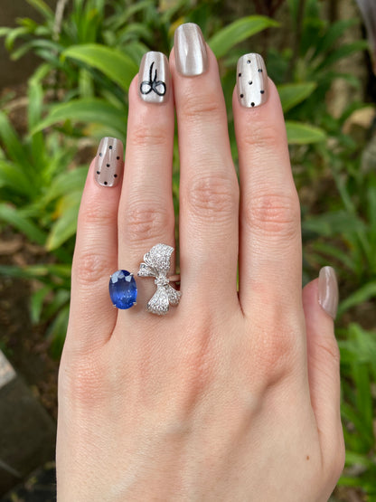 Natural Blue Sapphire 3.51ct Ring