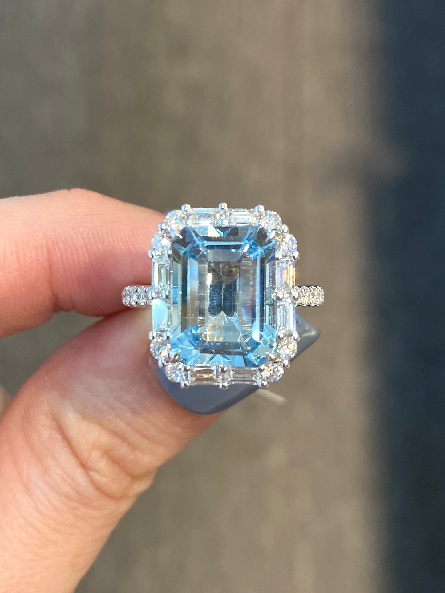 Natural Aquamarine 4.46ct Ring