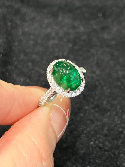 Natural Tsavorite Green Garnet 4.10ct Ring
