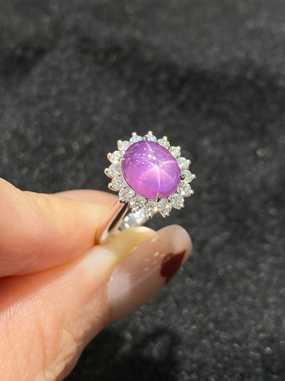 Natural Unheated Star Sapphire 3.12ct Ring