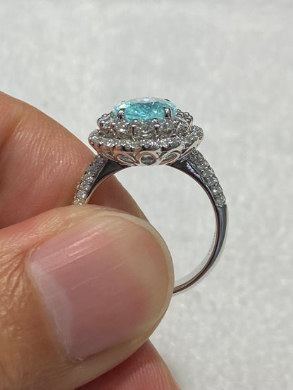 Natural Paraiba Tourmaline 2.44ct Ring