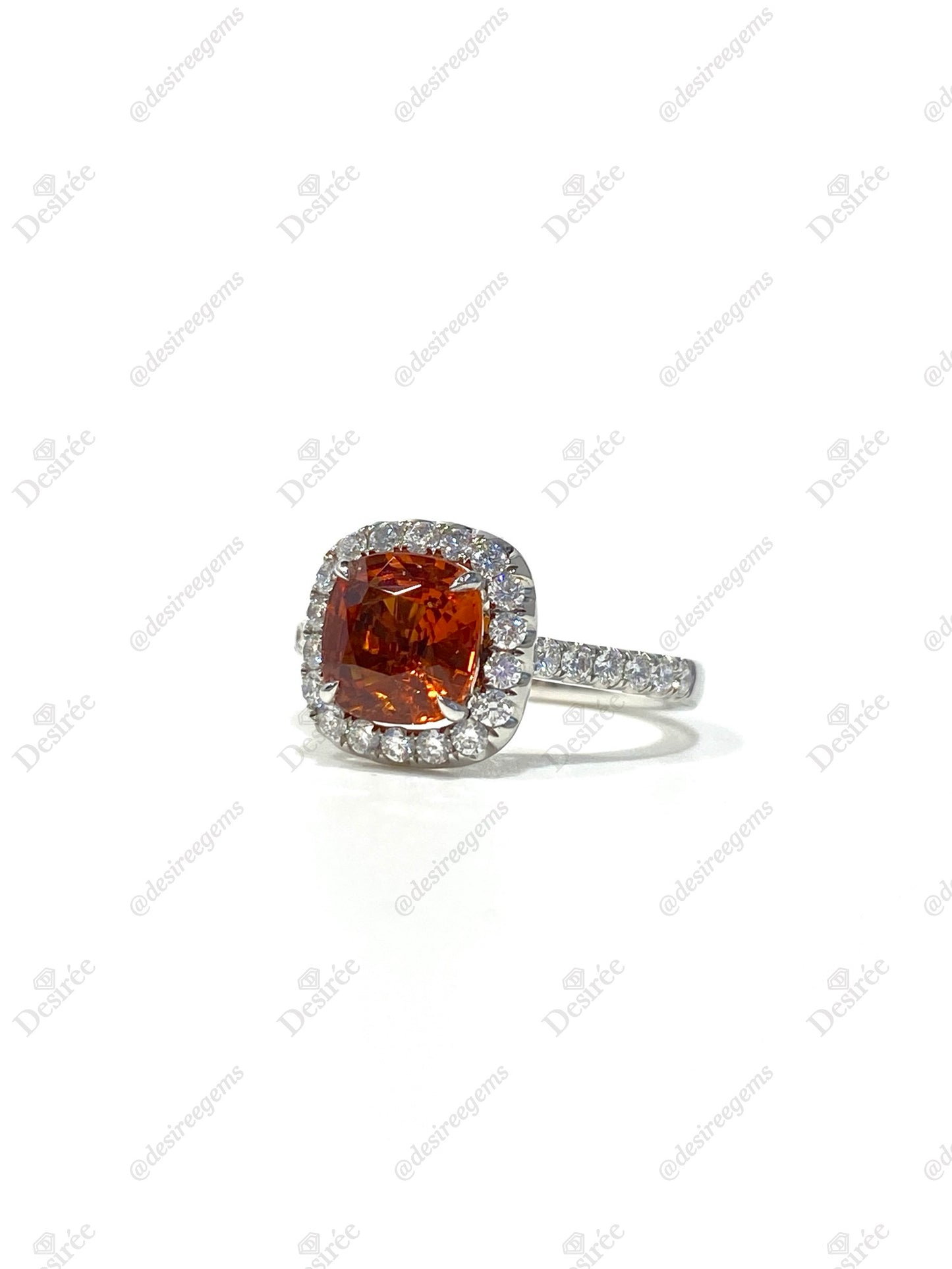 Natural Mandarin Garnet 2.19ct Ring