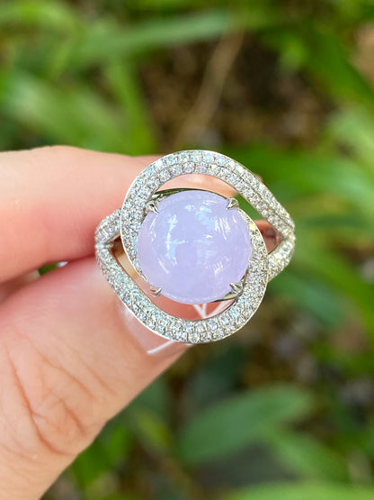 Natural Type A Lavender Jadeite Ring