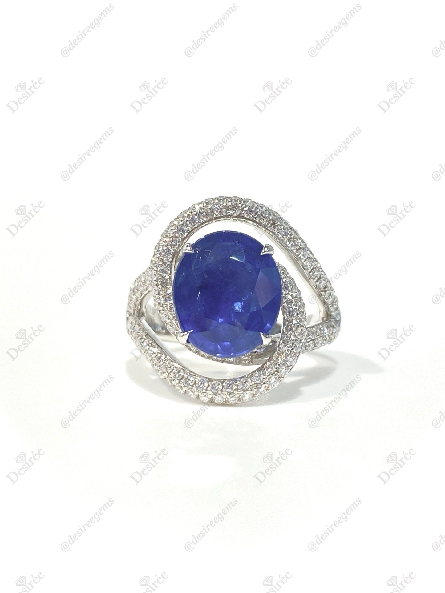 Natural Cornflower Blue Sapphire 4.29ct Ring