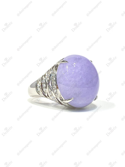 Natural Type A Lavender Jadeite Ring