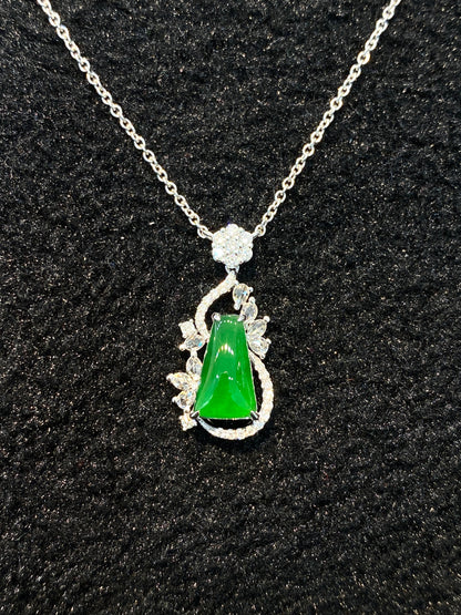 Natural Type A Green Jadeite 2.55ct Pendant