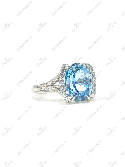 Natural Aquamarine 4.10ct Ring