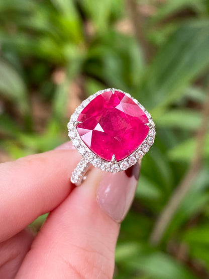 Natural Pink Tourmaline 8.64ct Ring