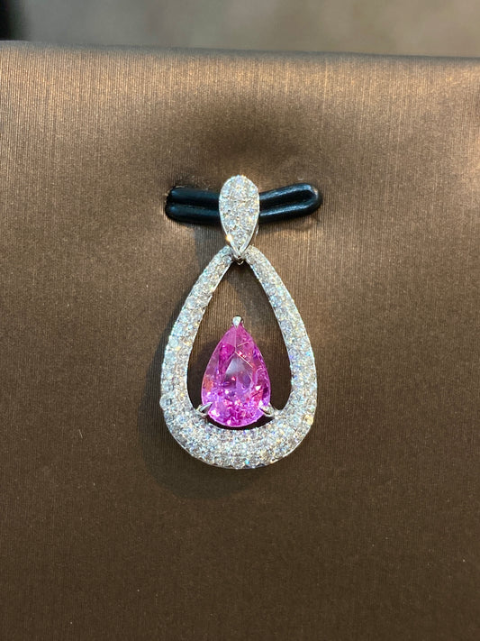 Natural Pink Sapphire Pendant 1.04ct