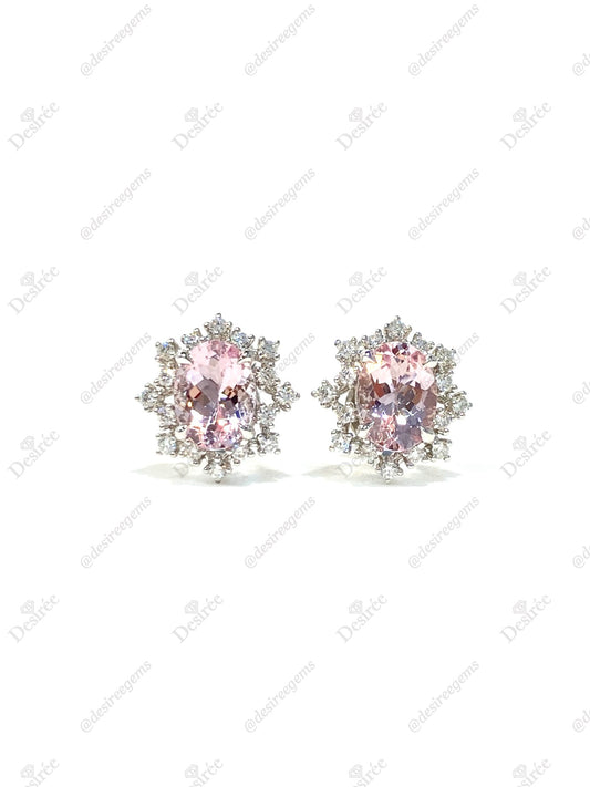 Natural Morganite 2.88ct Earrings