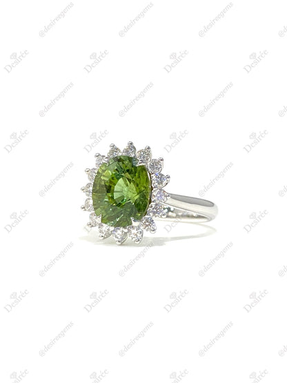 Natural Green Tourmaline 2.91ct Ring