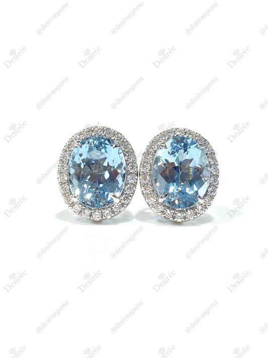 Natural Aquamarine Earrings 5.50ct
